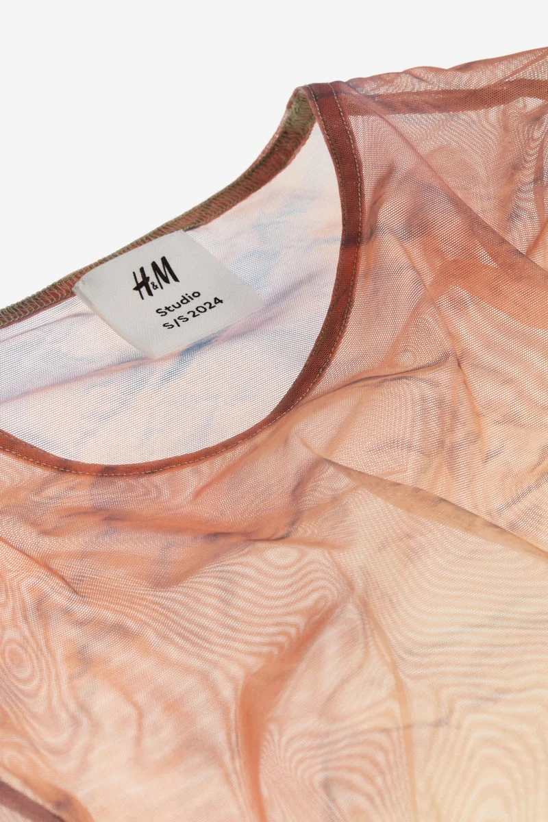 H&M Sheer printed top